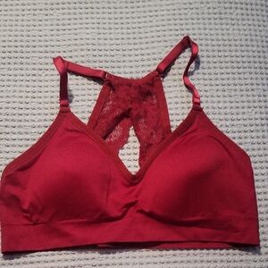 Torrid Lace-Back Bralette in Deep Red